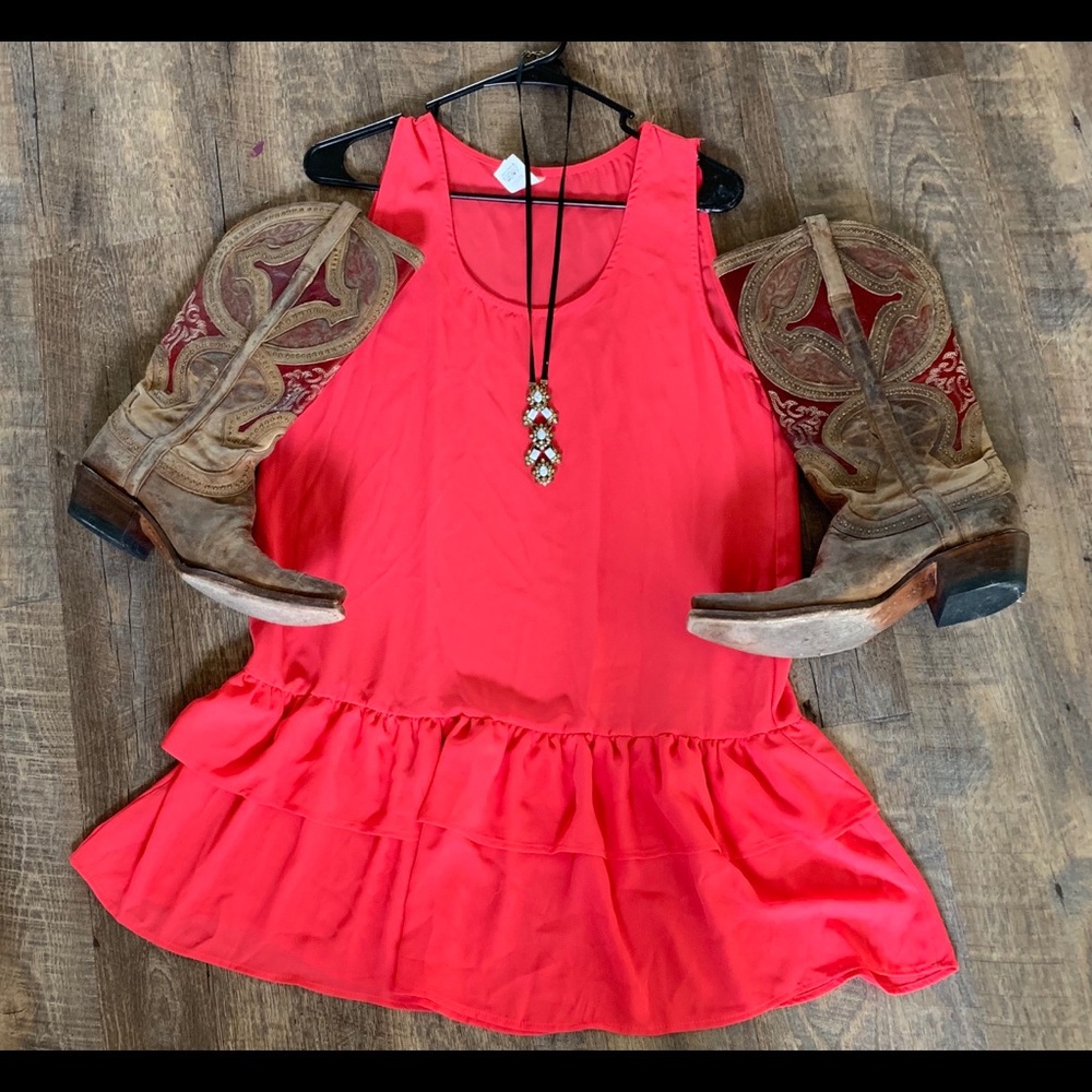 Ruffle pink dress